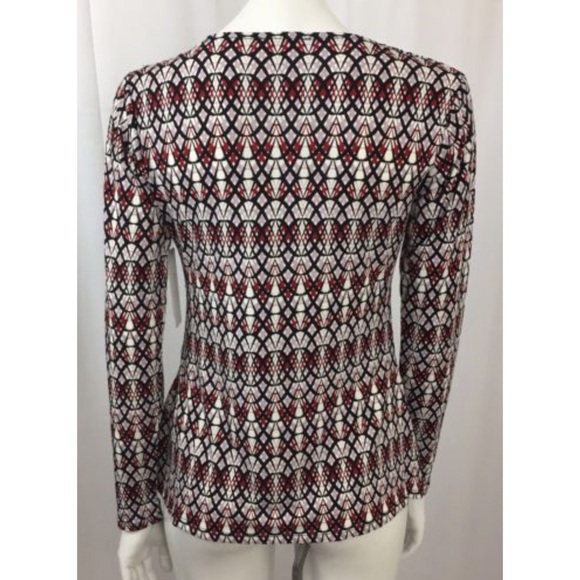 Laundry by Shelli Segal Patterned Knotted Top S - Picture 4 of 5